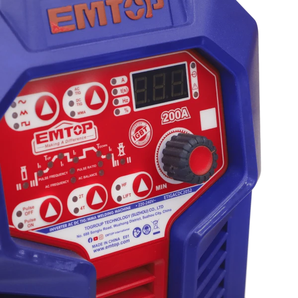 Aparat de sudat tip invertor ac dc tig/mma, 200 a, emtop 3