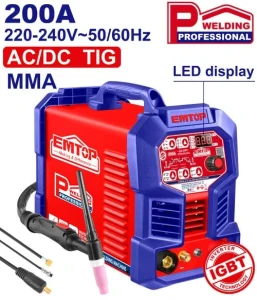 Aparat de sudat tip invertor ac dc tig/mma, 200 a, emtop