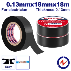 Banda izolanta 0,13*18 mm negru 18 m, emtop
