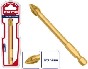 Burghiu pentru faianta si sticla, 6*74 mm, emtop