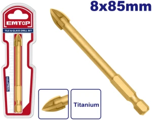 Burghiu pentru faianta si sticla, 8*85 mm, emtop