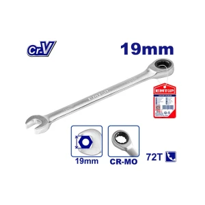 Cheie combinata cr-v, 19  mm, 250  mm, emtop