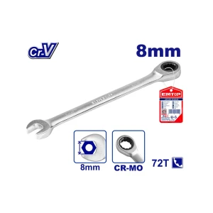 Cheie combinata cr-v, 8 mm, 140 mm, emtop
