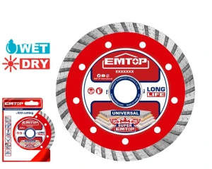 Disc turbo diamant, taiere umeda si uscata, 230 *22.2 mm emtop