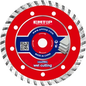 Disc turbo diamant, taiere umeda, 8 mm, 125 *22.2 mm emtop