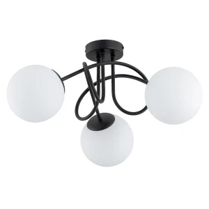 Lustra banko, neagra, 3xe14, alfa
