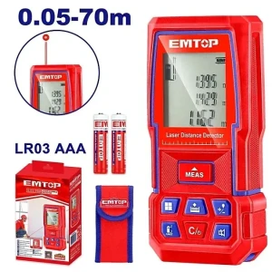 Nivela laser 0,05-70 m rosie, emtop