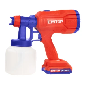 Pistol de pulverizare fără fir, 2ah, 800 ml, emtop