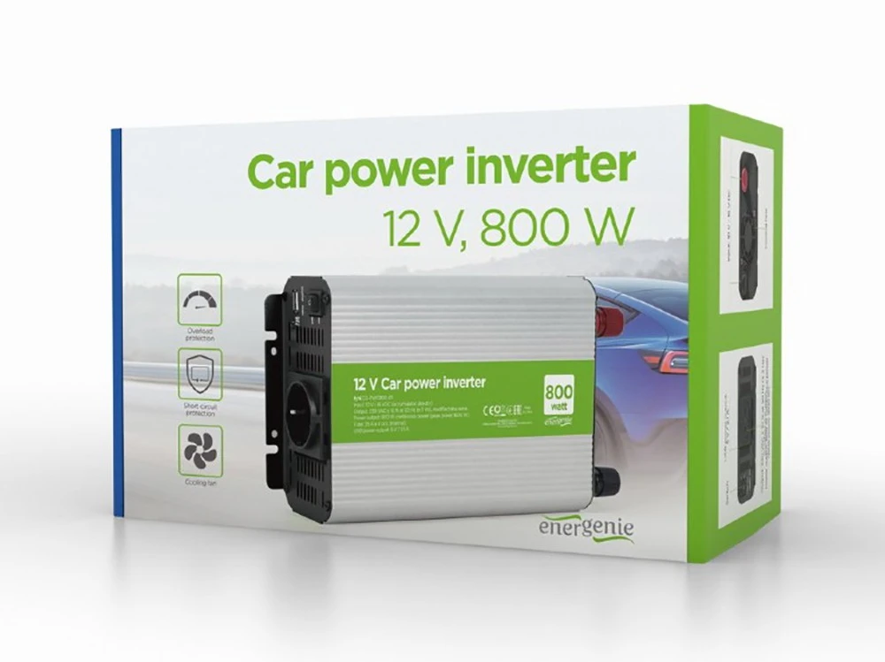Invertor auto energenie eg-pwc800-01, 800w, argintiu 2
