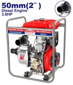 Pompa de apa, diesel, 3,8 hp, 533l/min, 30m, emtop