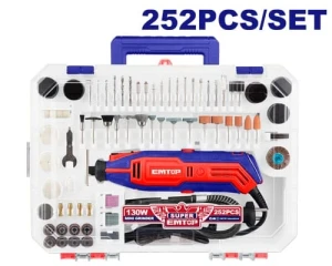Set gravor si accesorii emtop (252 buc), 130 w, 220 v, emtop Thumbnail 1