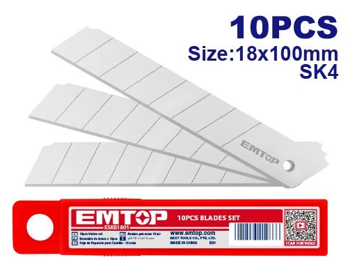 Set lame cutter 18 mm. 10buc,  emtop 2