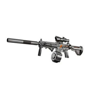 Electric gel water gun toy blaster with colored light model m416, black lym020b-1