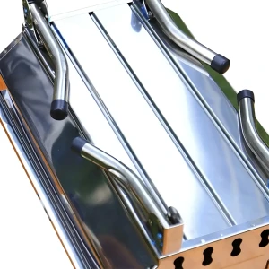 Portable charcoal bbq grill, small stainless steel series Thumbnail 3