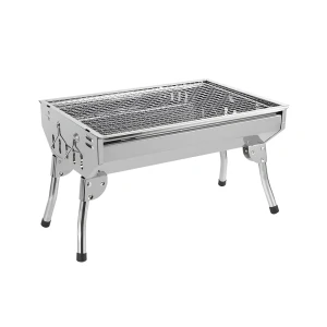 Portable charcoal bbq grill, small stainless steel series