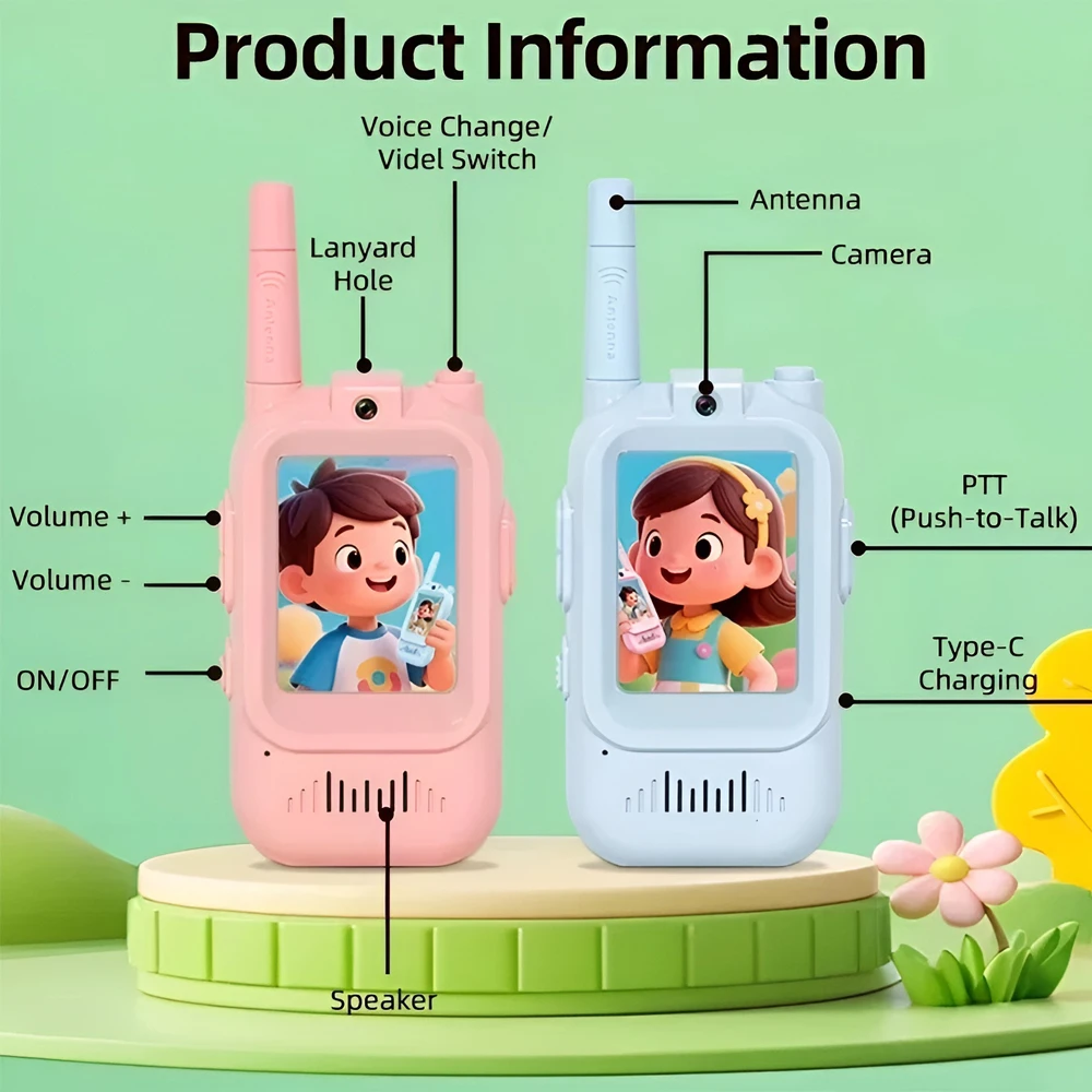 Детская умная видеостанция walkie-talkie 2