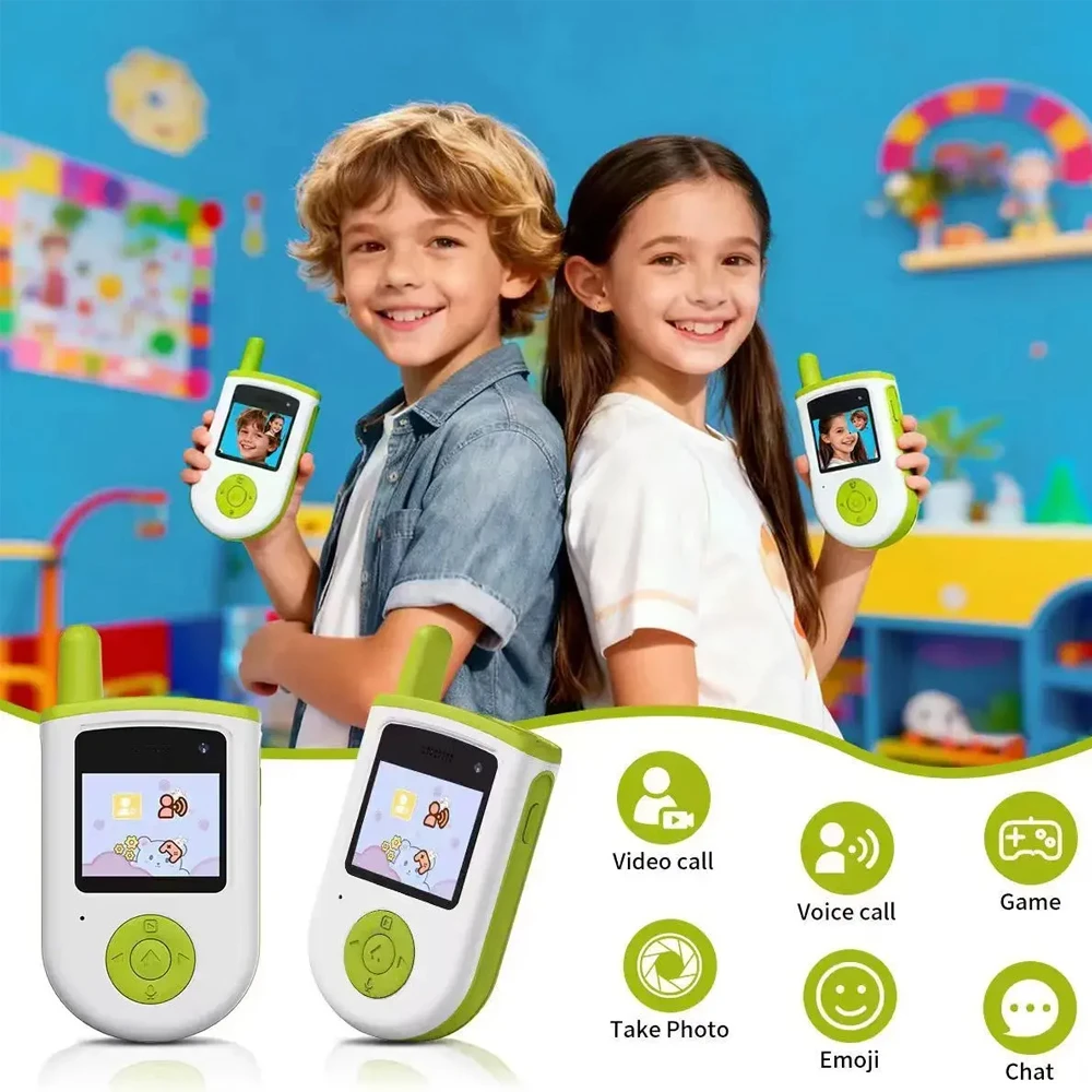Детская видеостанция walkie-talkie с 2.0" lcd экраном и камерой 3