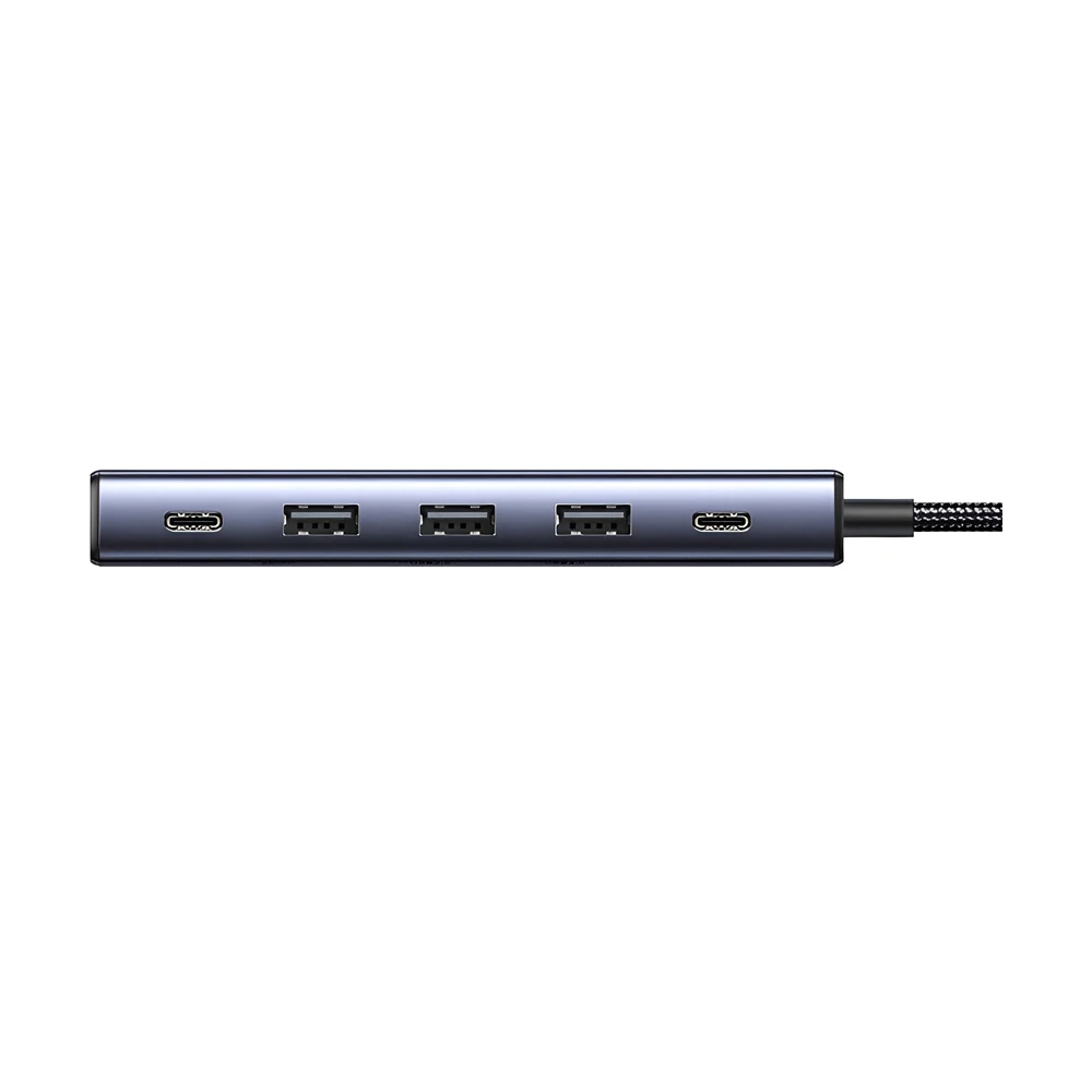 Ugreen hub 5в1 type-c на dp 1. 4k@60hz + 3*usb 3.0 + usb type-c + pd 100w | cm511, серый 3