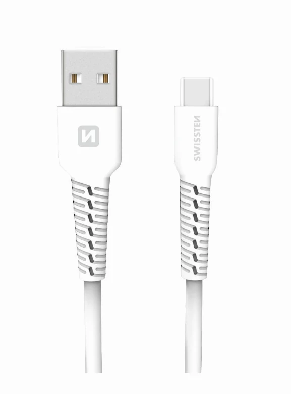Data cablu swissten usb / usb-c 1,0m white 2