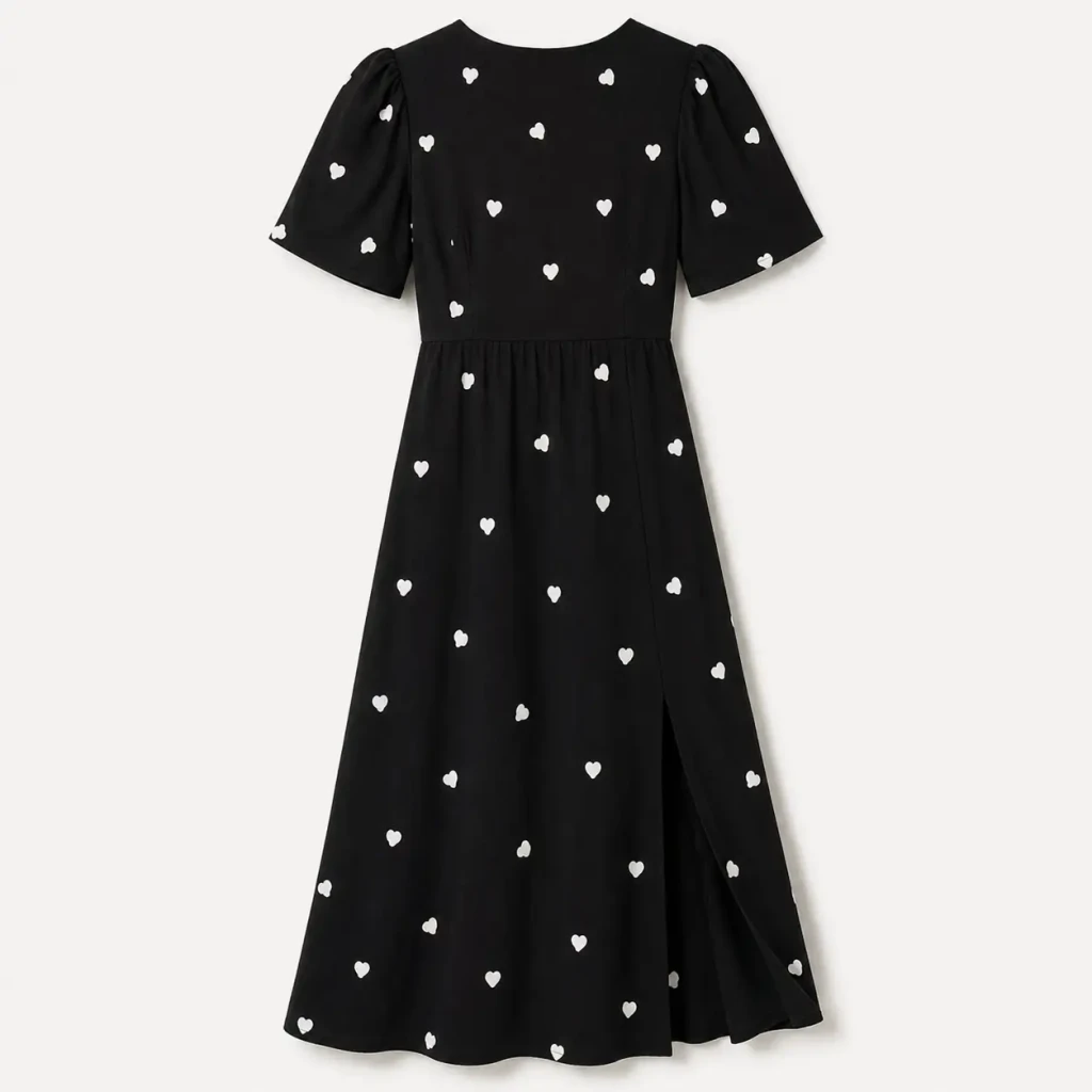 Rochie dame cu slit lateral, negru, mărimea 12 3