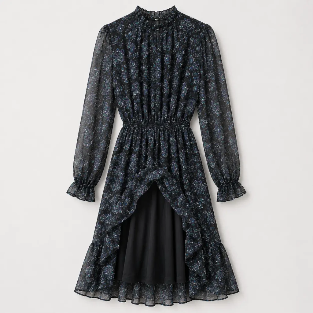 Rochie dame ex-2, albastră transparentă, mărimea 10 4