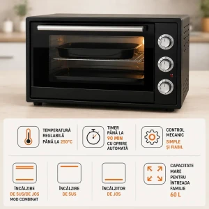 Электрическая духовка ferre 60l 60500 black, 60500bl Thumbnail 2
