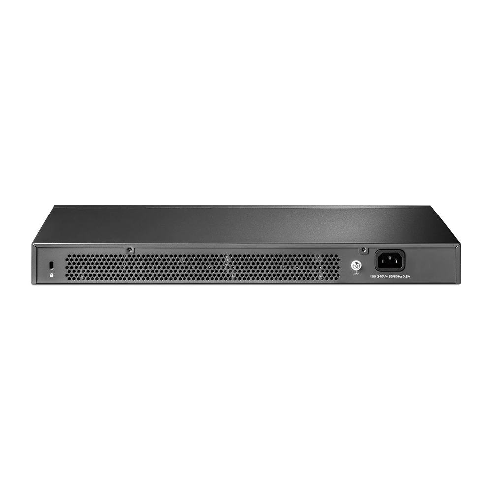 Jetstream™ 24-port pure-gigabit l2 managed switch, 48 10/100/1000mbps rj45 ports including 4 gigabit sfp  slots, static routing, port/tag/voice/protocol-based vlan, q-in-q(double vlan), gvrp, stp/rstp/mstp, igmp v1/v2/v3 snooping, cos, dscp, rate limiting 3