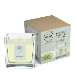 Aroma home свеча woody series,базилик вербена 155г.
