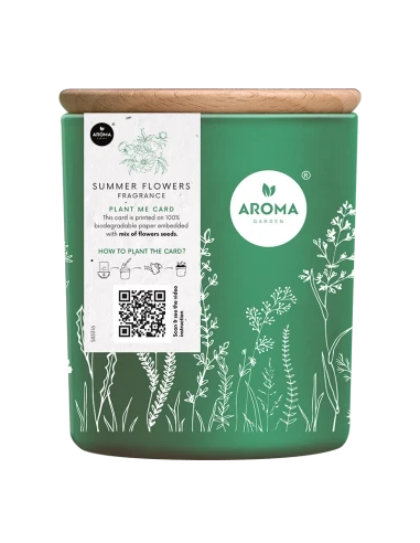 Aroma home свеча с семенами и ароматом летние цветы 150г 2