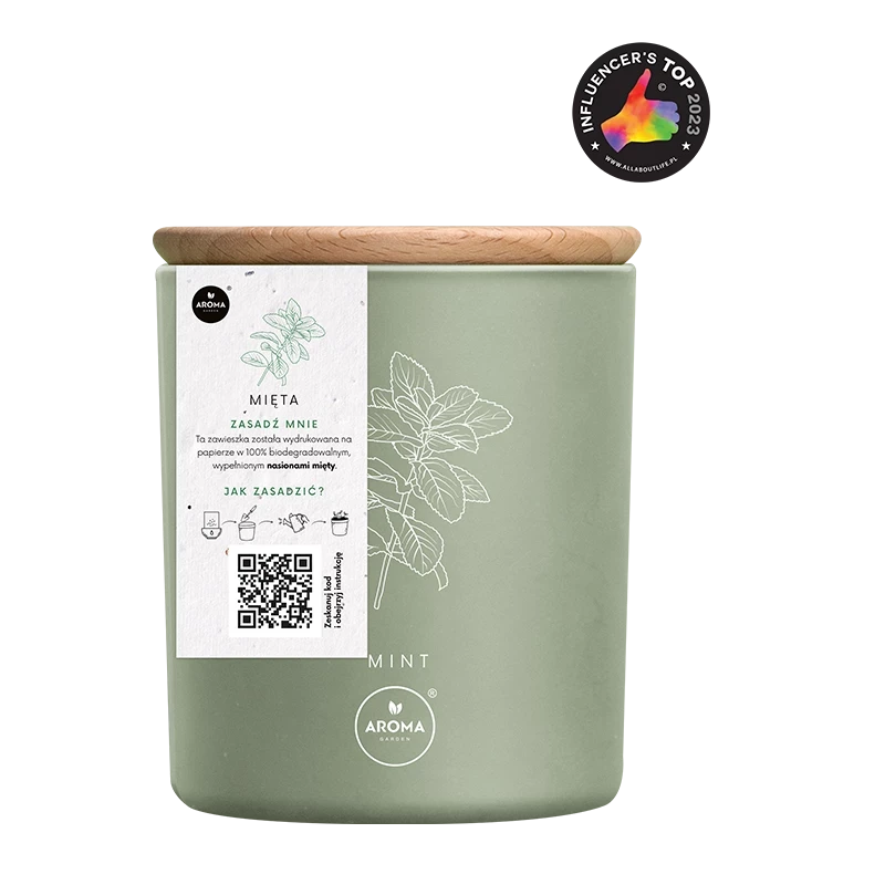 Aroma home свеча с семенами и ароматом мята 150г 2