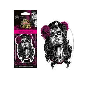 Aroma car cellulose dia de los muertos  diamond girl pink aromatizator auto(24buc)