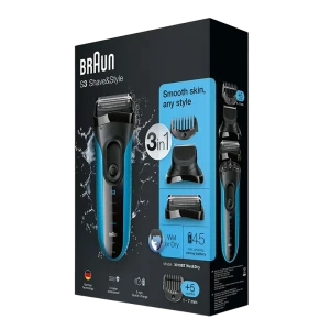 Aparat de ras electric braun 3010 bt wd, albastru Thumbnail 4