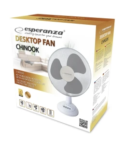 Cooling fan esperanza chinook ehf003we desk, 30cm, 40w, speed levels 3 Thumbnail 2