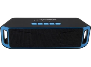 Esperanza folk ep126kb, bluetooth portable speaker, power: 6w (2 x 3w), black/blue, built-in fm radio, bluetooth profiles: a2dp, avrcp, hfp, hsp, blue Thumbnail 2