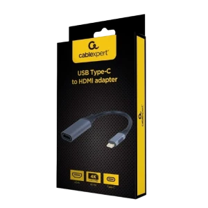 Видеокабель cablexpert a-usb3c-hdmi-01, usb type-c (m) - hdmi, 0,15м, серый Thumbnail 2
