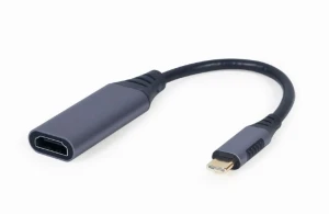 Видеокабель cablexpert a-usb3c-hdmi-01, usb type-c (m) - hdmi, 0,15м, серый Thumbnail 4
