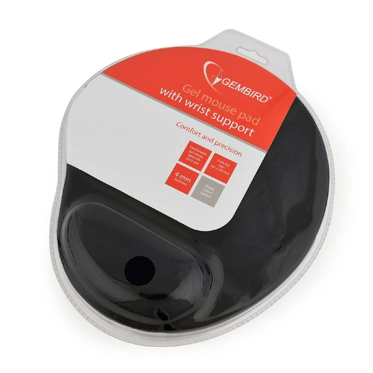Mouse pad gembird mp-gel-bk, 240mm x 220mm, negru 6