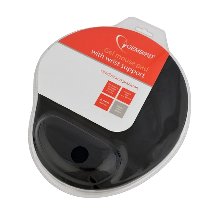 Mouse pad gembird mp-gel-bk, 240mm x 220mm, negru 2
