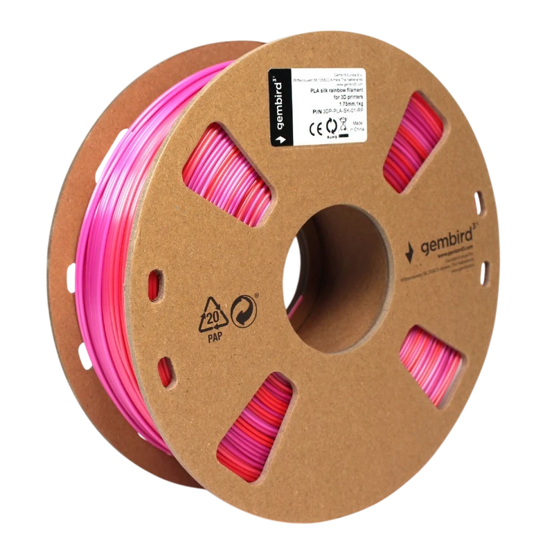 Filament pentru imprimantă 3d gembird 3dp-pla-sk-01-rp, pla, roșu | violet, 1.75 mm, 1kg 2