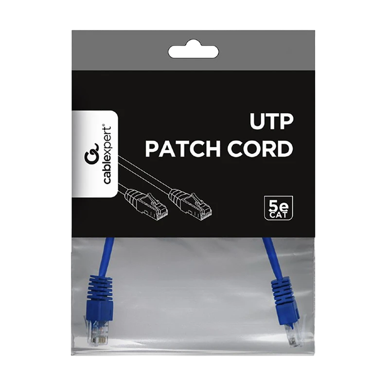 Patch cord cablexpert pp12-0.25m/b, cat5e utp, 0,25m, albastru 4