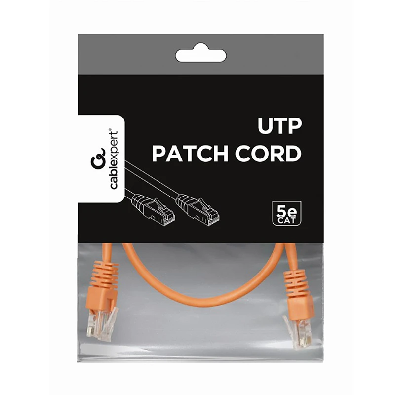 Patch cord cablexpert pp12-0.25m/o, cat5e utp, 0,25m, portocaliu 6