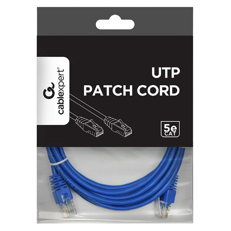 Patch cord cablexpert pp12-2m/b, cat5e utp, 2m, albastru 4