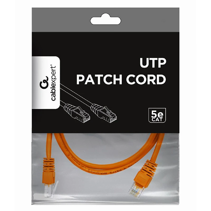 Patch cord cablexpert pp12-2m/o, cat5e utp, 2m, portocaliu 5