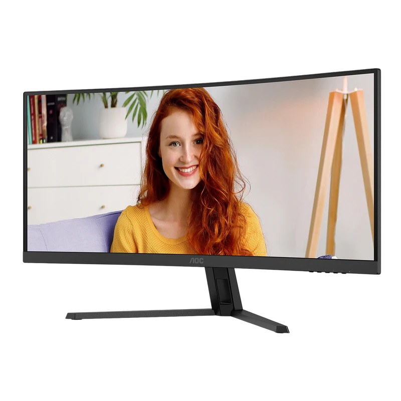 34" офисный монитор aoc cu34b3e, va 3440x1440 wqhd, чёрный 6