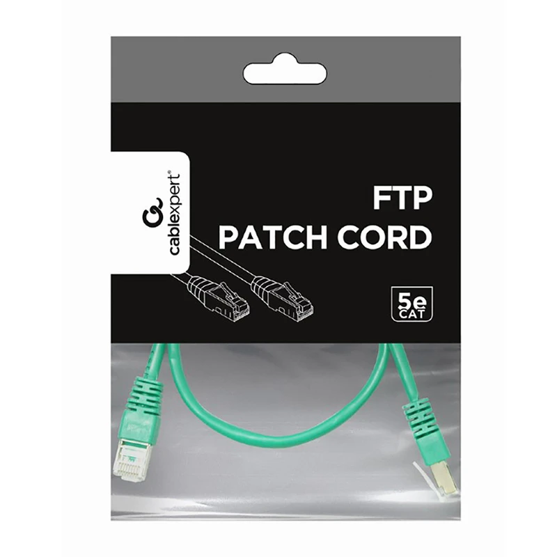Patch cord cablexpert pp22-1m/g, cat5e ftp, 1m, verde 2