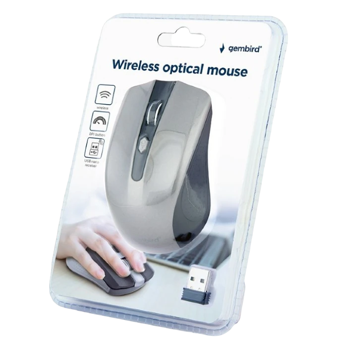 Mouse wireless gembird musw-4b-04-bg, negru/gri 4