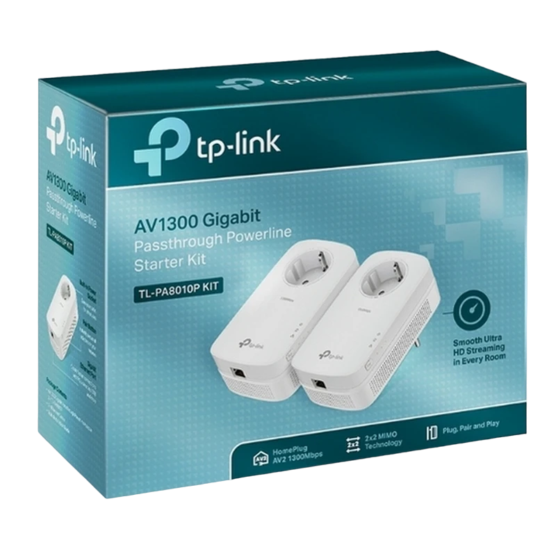 Powerline adapter  tp-link tl-pa8010pkit, av1300, 1300 mbps, alb 3