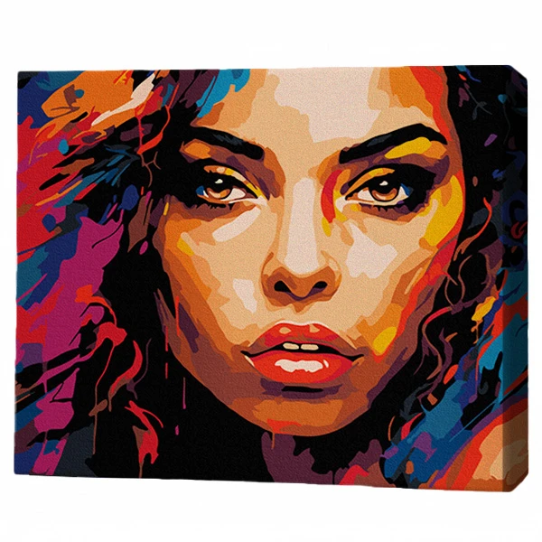 Pictură pe numere 30*40 сm (pânză neagră/fără cutie) – armonia culorilor 2