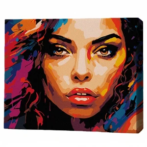 Pictură pe numere 30*40 сm (pânză neagră/fără cutie) – armonia culorilor
