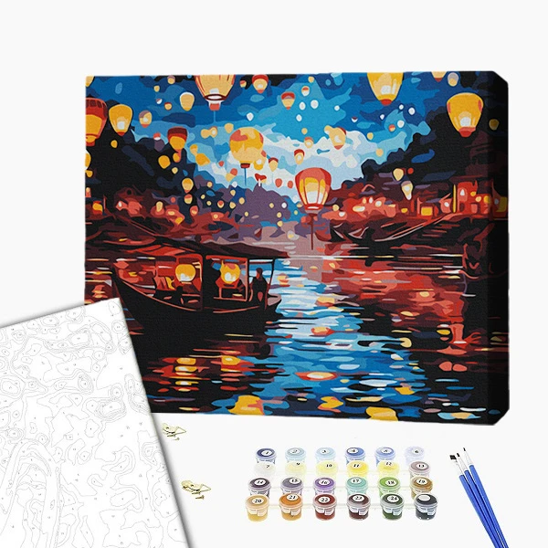 Pictură pe numere 40х50 cm (fără cutie) – festivalul luminilor 2